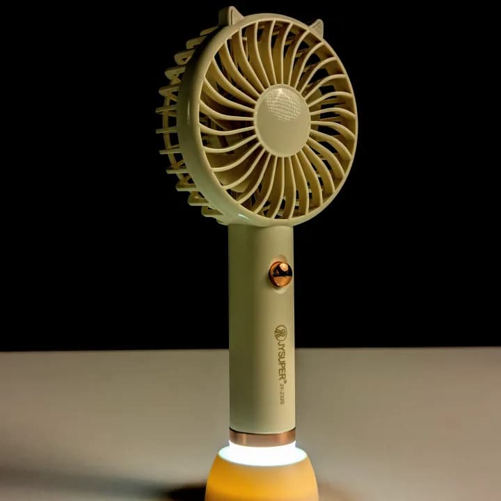 JYSUPER JY-2320 Portable Handheld Mini Fan with Integrated LED light — thumbnail 2
